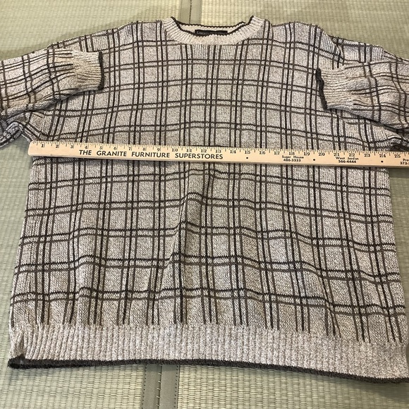 Vintage Liberty Sweater Brown Plaid Men’s XL Made in USA Cotton Blend - Picture 4 of 6